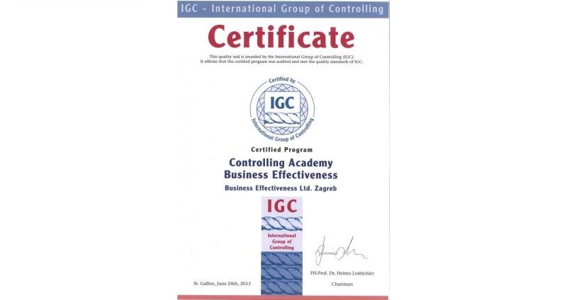 INTERNATIONAL GROUP OF CONTROLLING